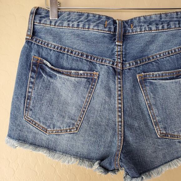 Free People High-Rise Cut Off Denim Shorts - Picture 6 of 9